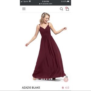 Azazie Blake Bridesmaid Dress - Cabernet